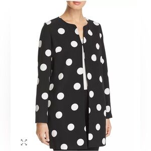 Karl Lagerfeld Paris Polka Dot Longline Coat – Size Small